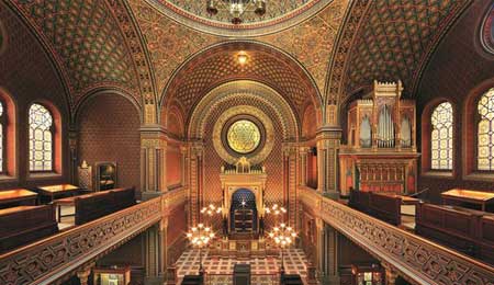 La synagogue espagnole, plus belle synagogue du quartier juif de Prague