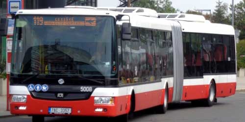 Bus 119 pour aller dans le centre ville de Prague