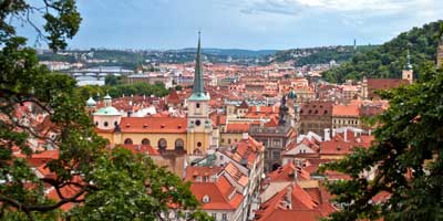 La belle vue de Prague depuis le palais Lobkowicz
