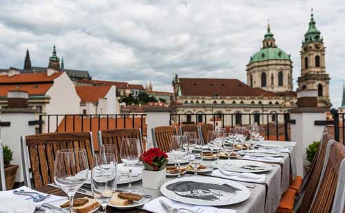 restaurant coda, l'un des meilleurs rooftops de Prague